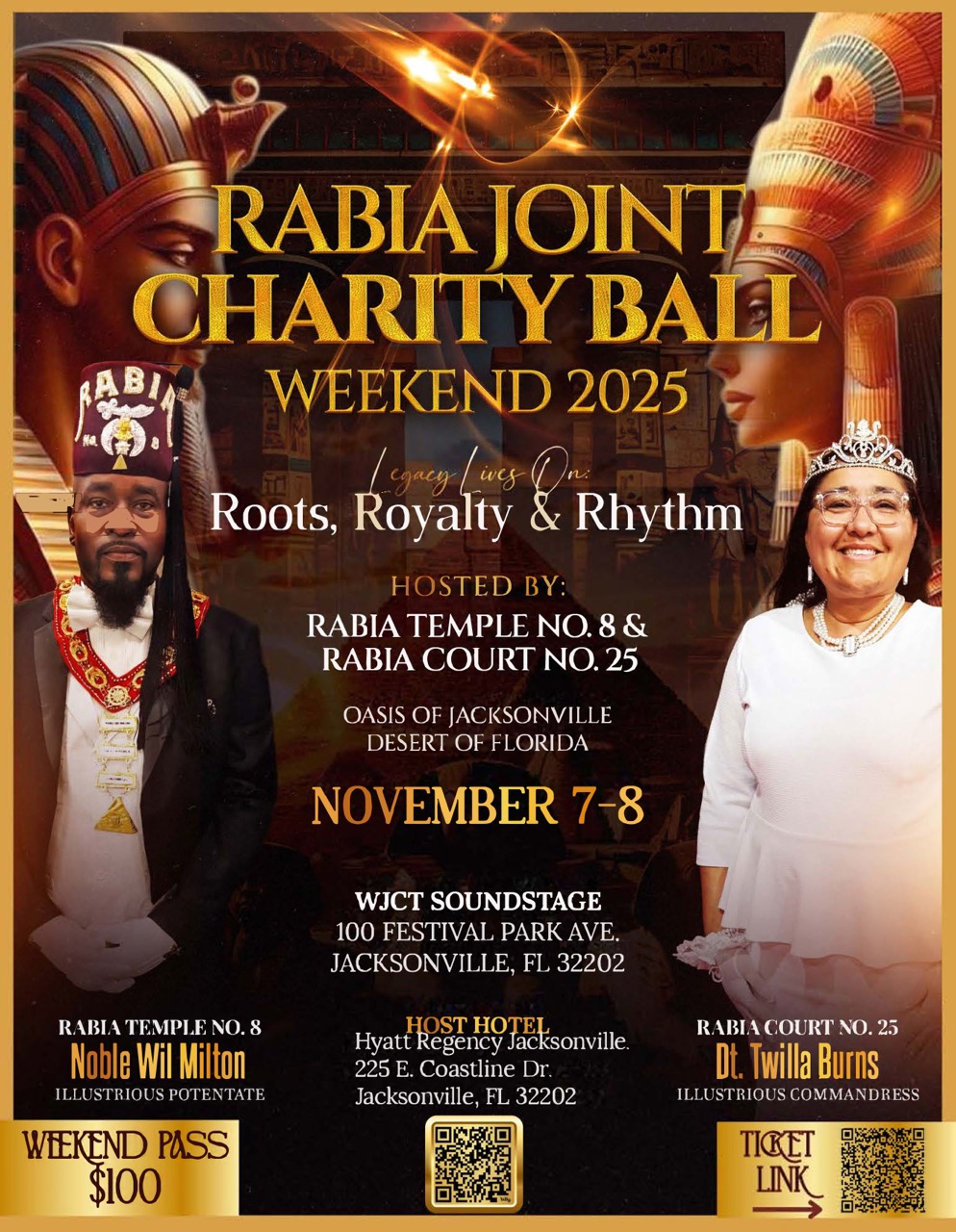 Rabia Joint Charity Ball Weekend Logo – “Roots, Royalty & Rhythm”