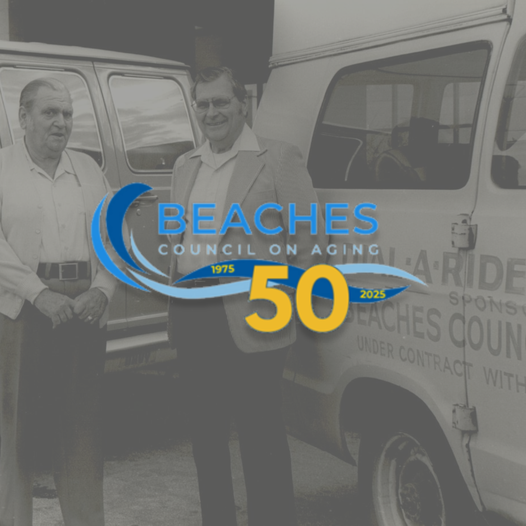 Beaches Council on Aging 50th Anniversary Event Logo